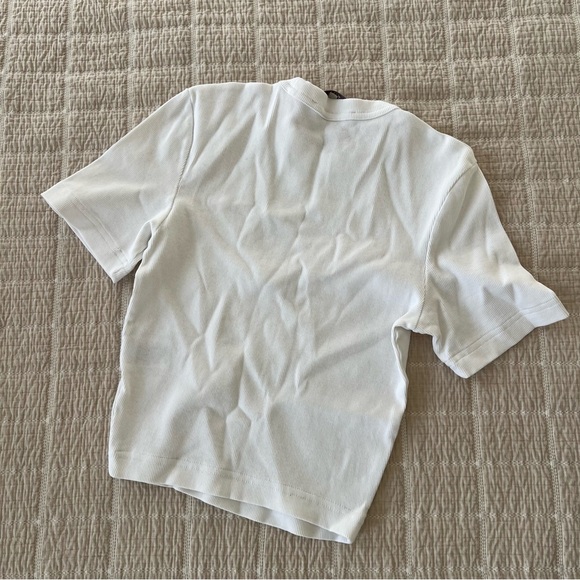 Tibi Ribbed Cropped Baby T-Shirt - Picture 4 of 4